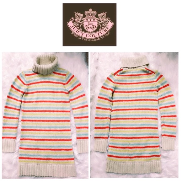 Juicy Couture Girl Turtleneck Wool Sweater Dress Sz.12~Excellent Condition - Picture 2 of 10